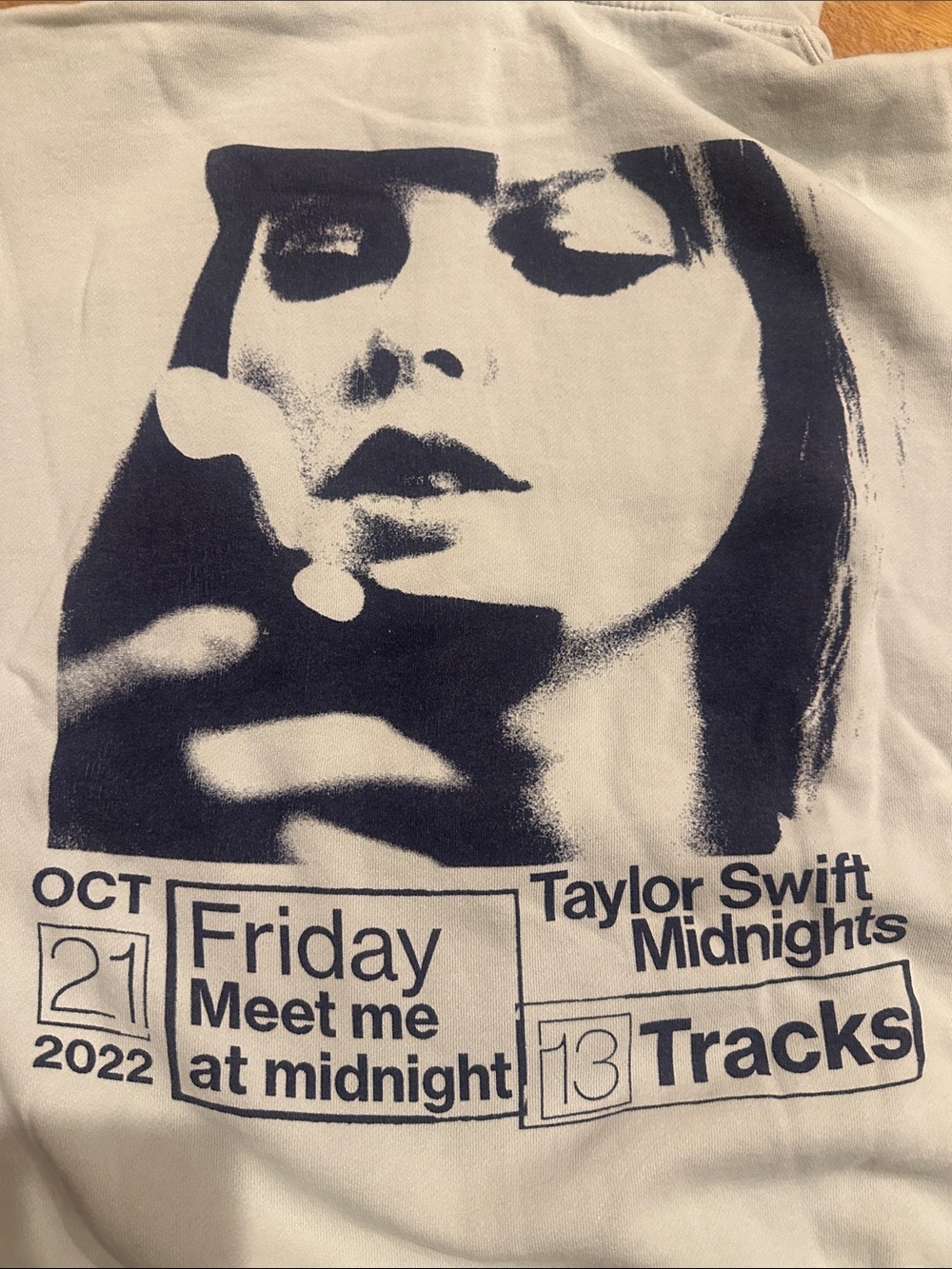 Taylor Swift Midnights Pale Blue Size Small Pullover Hoodie - Picture 7 of 7